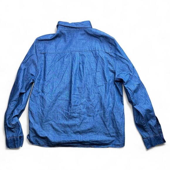 Disney Parks Christmas Denim Jean Button Down L - Picture 3 of 5